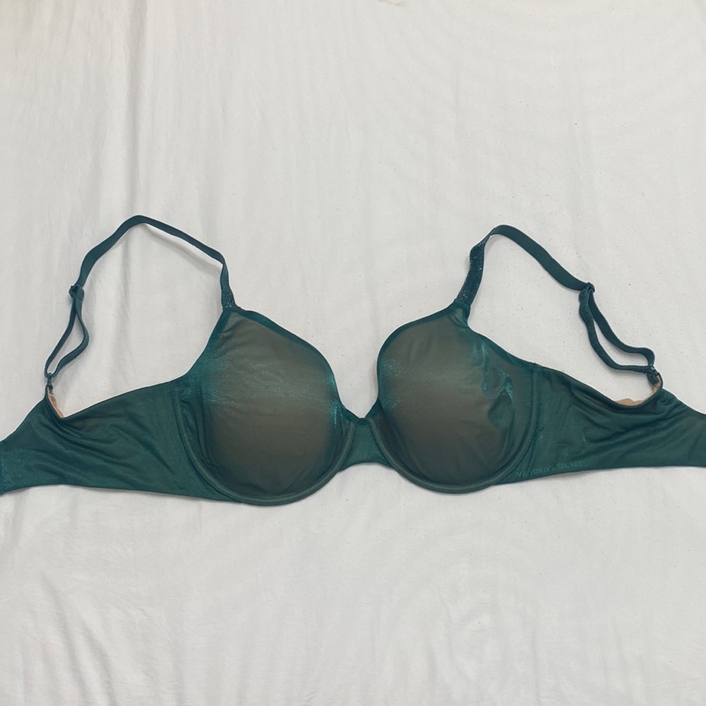 Victoria Secret Sheer Green Bra (36DD)